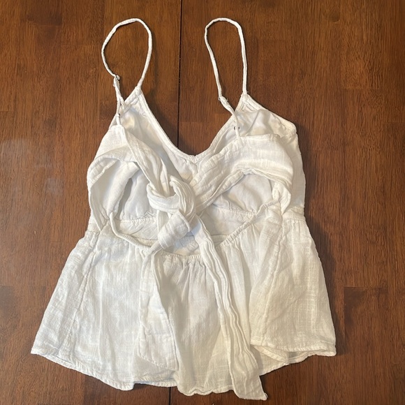 Abercrombie & Fitch White Cotton Babydoll Tank Top Size XS - Picture 3 of 4